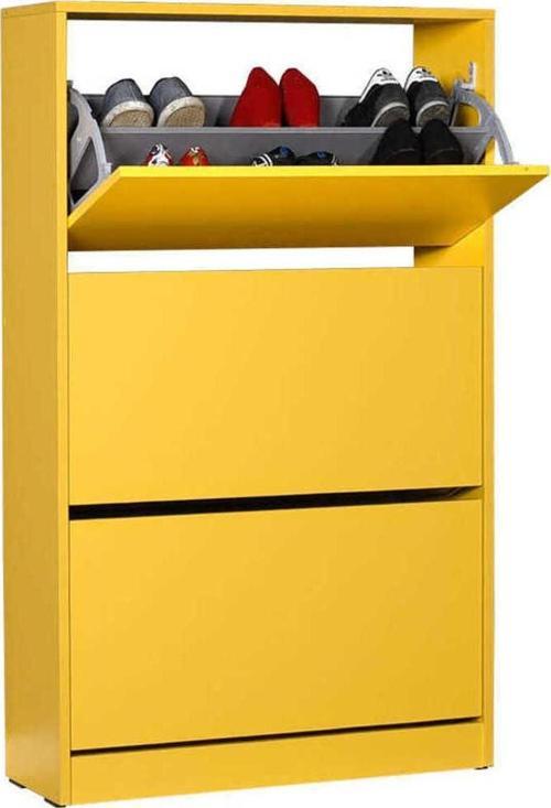 Flat Duo 3 Katlı Geniş Ayakkabılık Sarı