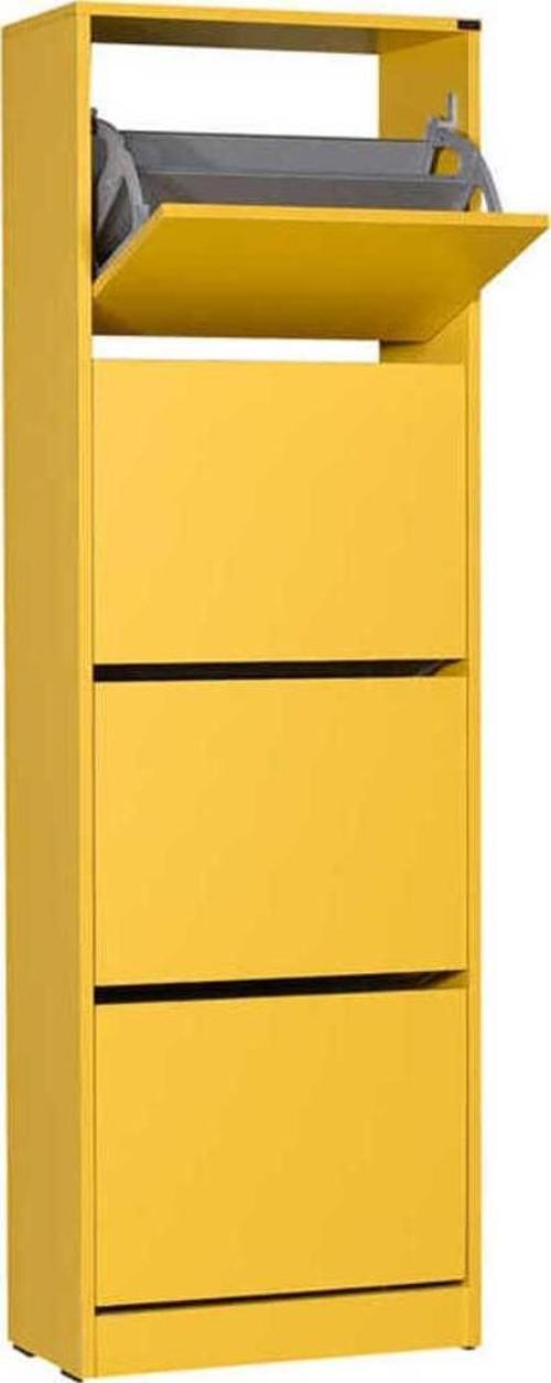Flat Duo 4 Katlı Ayakkabılık Dolabı Sarı