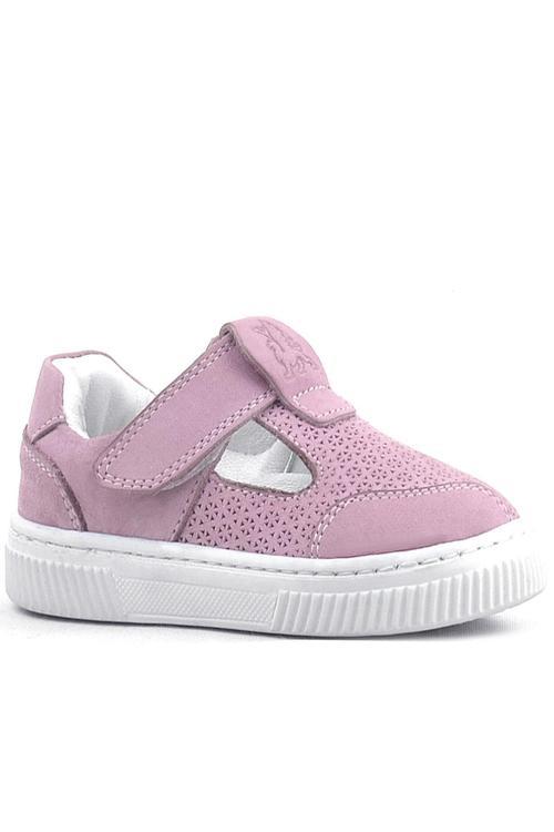 Bheem Hakiki Deri Pudra Cırtlı Bebek Sneaker Sandalet