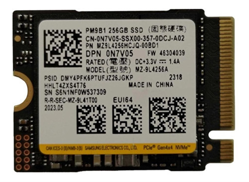 TEKNOTEG - RSR - Samsung Pm9b1, Mz-9l4256hcjQ-00bd1, 256gb, 3300/1250, Gen4, Nvme Pcıe M.2 2230 Ssd