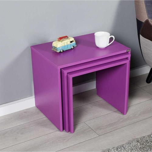 Adore Triple Zigon Sehpa Shp-103-uu-1 Mor