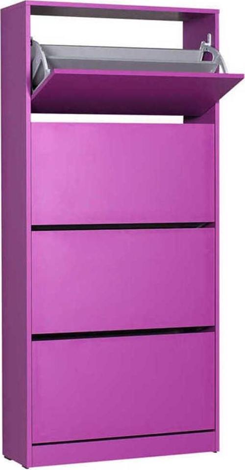 Flat Duo 4 Katlı Geniş Ayakkabılık-mor 73x157x26 Cm (gxyxd)