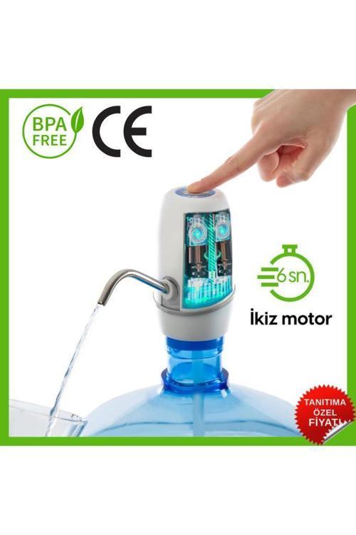Damacana Su Pompası 8W ÇİFT Motorlu Şarjlı Otomatik Hızlı Dolum (BPA IÇERMEZ ,CE BELGELİDİR)