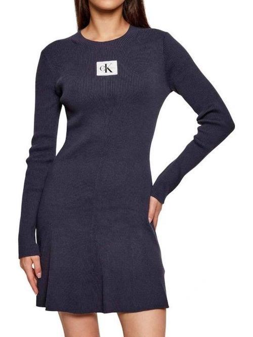 Kadın Uzun Kollu Kloş Mini Mavi Elbise LV047D307G-VEK