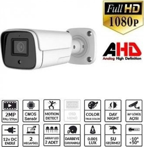 TEKNOTEG - OX - Ezcool Ez-2040hd 2 Mp 3.6mm Lens Ahd Bullet Kamera
