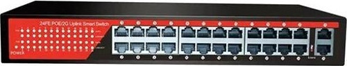 TEKNOTEG - OX - Ezcool Ez-24psf 24 Port 24xfe+2xge Gigabit Poe Switch 320w
