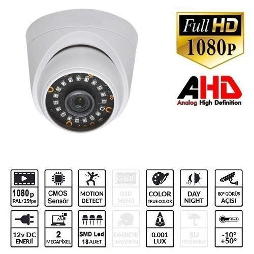 TEKNOTEG - OX - Ezcool Ez-5020hd 2 Mp 3.6mm Lens Ahd Dome Kamera
