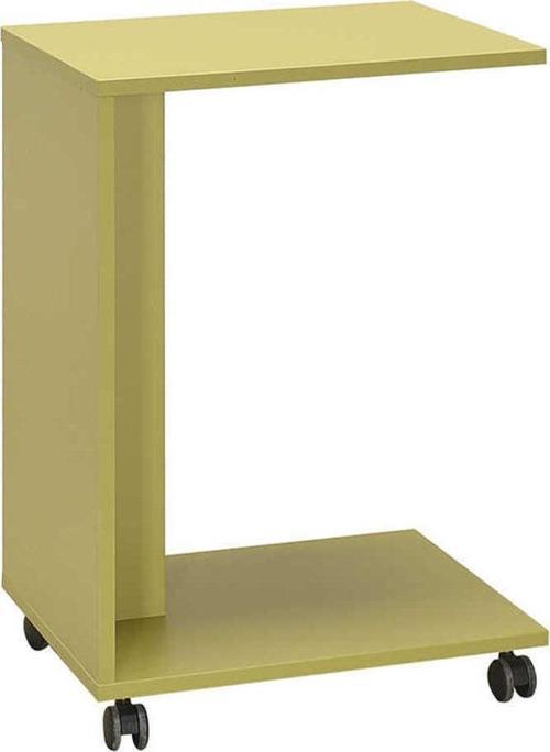 Çok Amaçlı Tekerlekli C Koltuk Sehpası-yeşil 35x65x45 Cm (gxyxd)