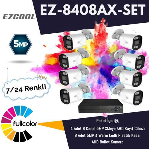 TEKNOTEG - OX - Ezcool Ez-8408ax-set 5mp Fullcolur 7/24 Renkli 8li Set