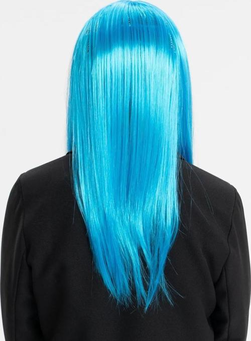 Nessiworld Açık Mavi Renk Uzun Düz Parti Peruğu