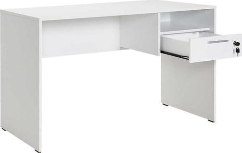 Concept Kilitli Çekmeceli Çalışma Masası-mat Lake Beyaz 120x75x60 Cm (gxyxd)