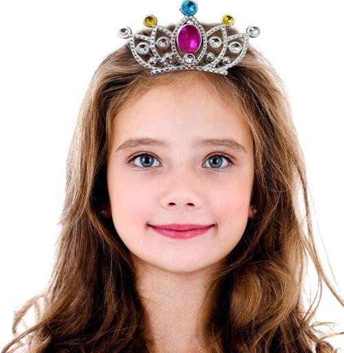 Nessiworld Gümüş Renk Taraklı Model Prenses Kraliçe Tacı 2 No 12x7 cm