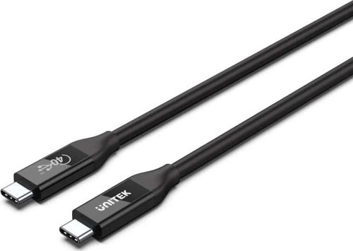 TEKNOTEG - OX - Unıtek Usb4 Thunderbolt Kablo 0.8mt 40gbps, 8k&60hz,100w (c14100bk-0.8m)