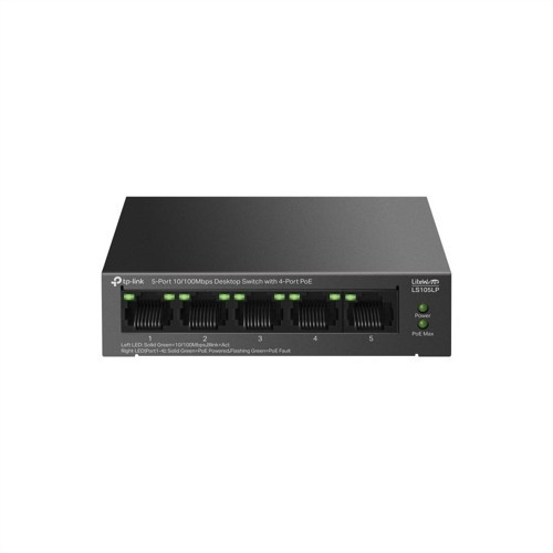 TEKNOTEG - RSR - Tp-lınk Ls105lp, Green Tech, 5 Port, Megabit, 4 Port Poe 41w, Metal Kasa, Yönetilem
