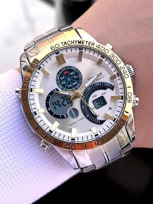 Çelik Kordon Dijital Ve Analog 2 Yıl Garantili 3 Atm Suya Dayanıklı Erkek Kol Saati JOE.CL05