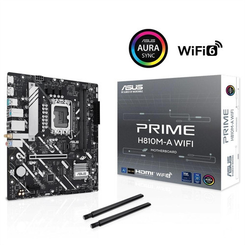 TEKNOTEG - RSR - Asus Prıme H810m-a Wıfı, 2xddr5, 2x M.2, Hdmı, Dp, Wi-fi 6, Bluetooth 5.3, Intel Co