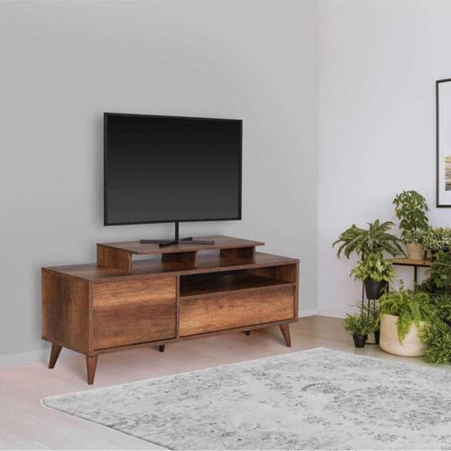 Retro Wide Kapaklı Çekmeceli Tv Sehpası-oslo Ceviz