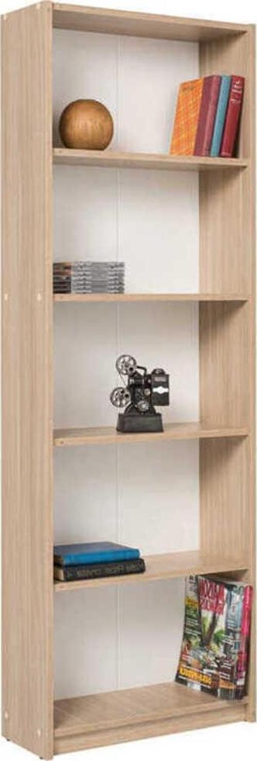 Max 5 Raflı Kitaplık - Italyan Meşe 58x170x23 Cm (gxyxd)