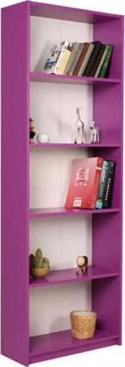Max 5 Raflı Kitaplık - Mor