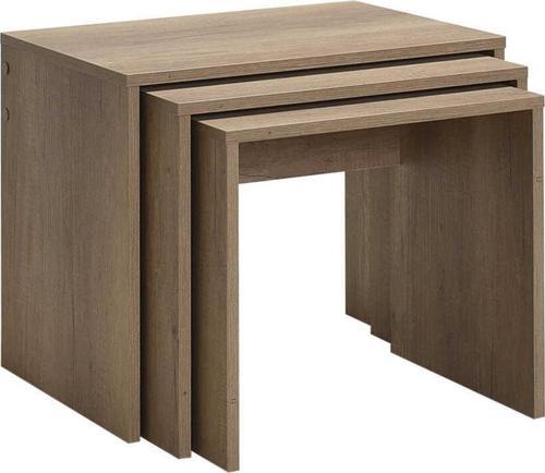 Trıple Zigon Sehpa - Açık Ceviz (tori) 55x47x40 Cm (gxyxd)