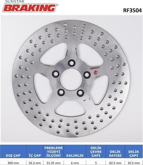 YUVARLAK ARKA FREN DİSKİ HARLEY D. ULTRA LIMITED ABS FLHTK 1750cc 2017-2018