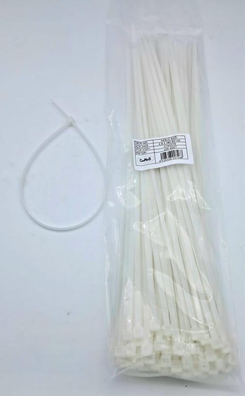 CIRT 4,8 MM X 400 MM KABLO BAĞI İTHAL BEYAZ 1 PAKET = 100 ADET UNIVERSAL cc