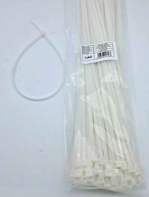 CIRT 4,8 MM X 400 MM KABLO BAĞI İTHAL BEYAZ 1 PAKET = 100 ADET UNIVERSAL cc