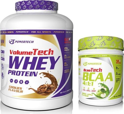 Volumetech Whey 2400 Gr KURABİYE Protein Tozu+BCAATECH Bcaa 4.1.1 500 Gr Yeşil Elma