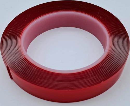 ÇİFT TARAFLI BANT 20MM 5MT KIRMIZI ŞEFFAF UNIVERSAL cc
