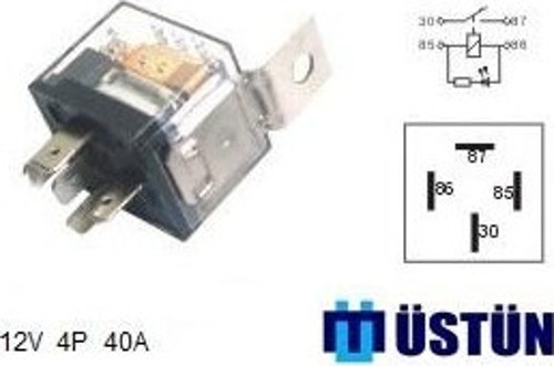 MİNİ ROLE ŞEFFAF 12V 4P 40A 1 PAKET = 5 ADET UNIVERSAL cc