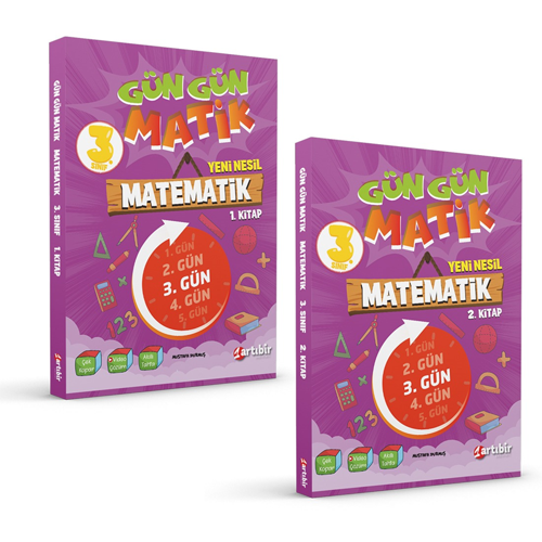 Artıbir Yayınları 3. Sınıf Gün Gün Matik Matematik ( 2 Kitap) 0922