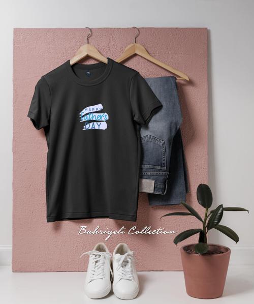 Oversize Happy Fathers Day Tasarımlı Unisex T-Shirt