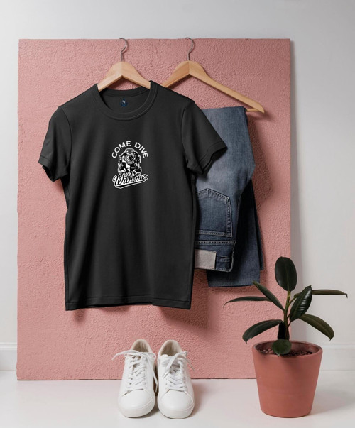 Oversize Dalgıç Come Dive With Me Tasarım unisex T-shirt