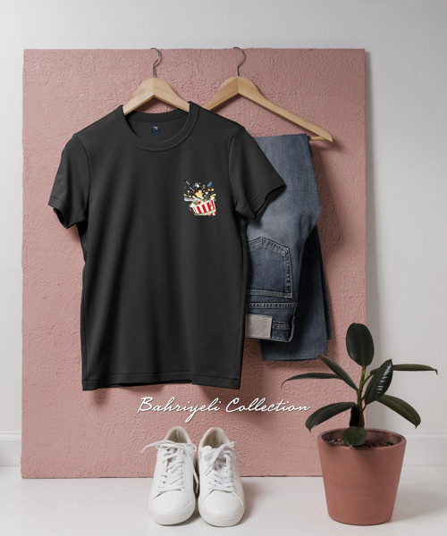 Oversize Eğlence Sinema Filmi Tasarımlı Unisex T-Shirt