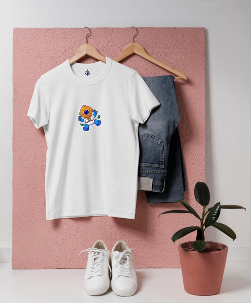 Oversize Parayı Bulan Mini Dalgıç tasarım unisex T-shirt