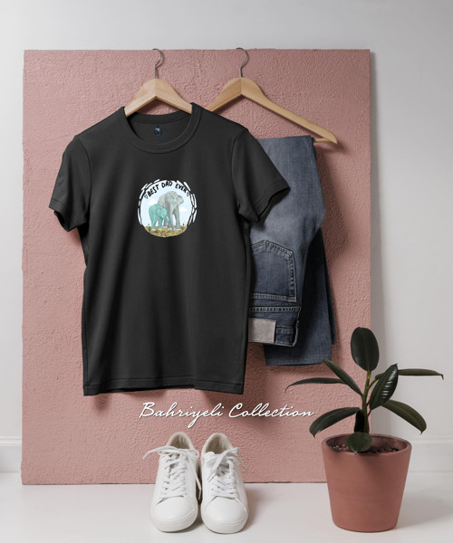 Oversize Babalar Günü Best Dad Ever Tasarımlı Unisex T-Shirt