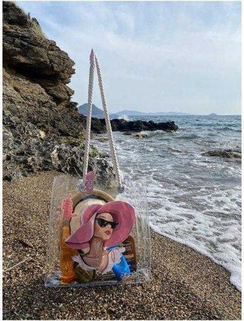 Pembe Şapkalı Plaj Çantası