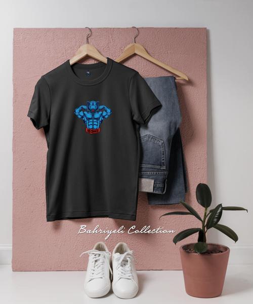 Oversize Bodybuilder, Wolf, Fitness Tasarımlı Unisex T-Shirt