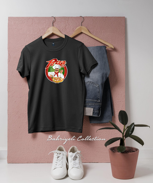 Oversize Pizza Chef Italian cuisine Tasarımlı Unisex T-Shirt