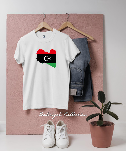 Oversize Flag of Libya Tripoli Tasarımlı Unisex T-Shirt