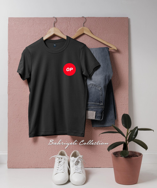 Oversize OP Optimism Coin Cep Tasarımlı Unisex T-Shirt