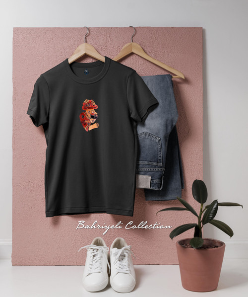 Oversize İstanbul Hacivat Karagöz Tasarımlı Unisex T-Shirt
