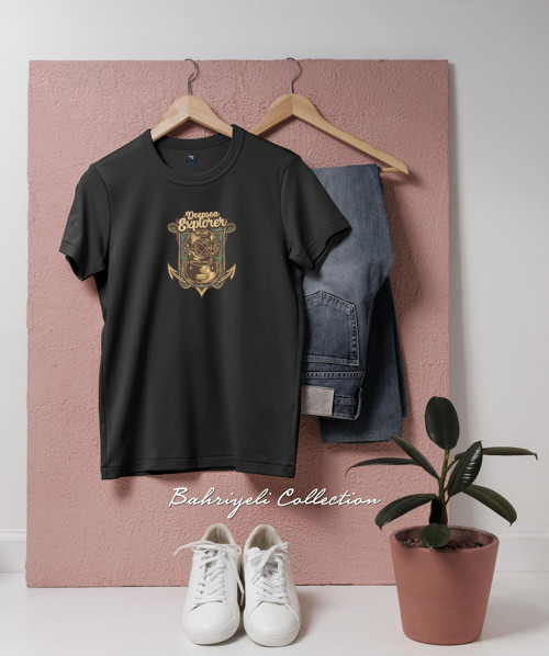 Oversize Deepsea Explorer Tasarımlı Unisex T-Shirt