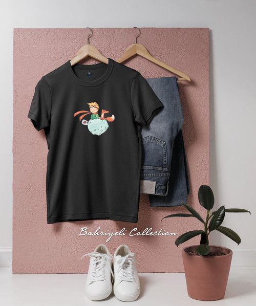 Oversize The little prince Tasarımlı Unisex T-Shirt