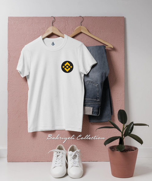 Oversize BNB Binance Coin Cep Tasarımlı Unisex T-Shirt