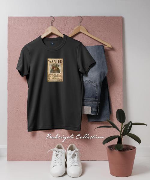 Oversize jack sparrow dead or alive Tasarımlı Unisex T-Shirt