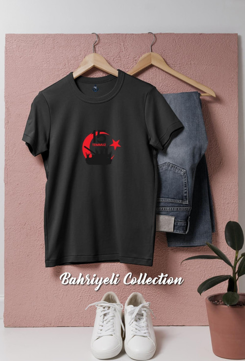 Oversize 15 Temmuz Tank Tasarımlı Unisex T-Shirt