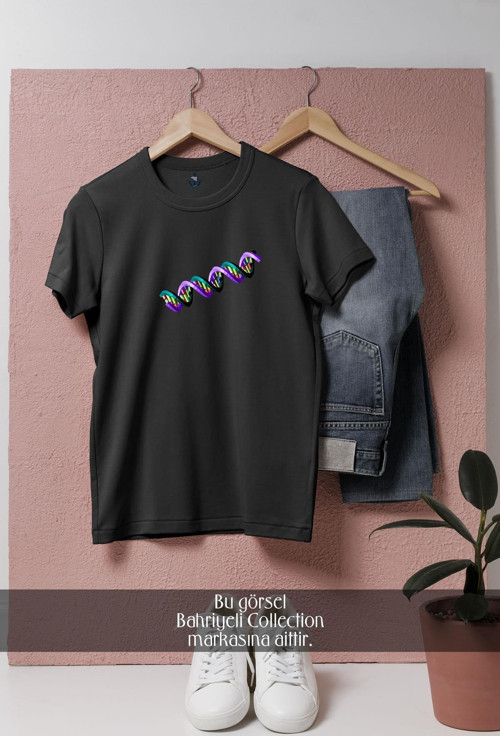 Oversize Nucleic Acid Sequence Dna Tasarımlı Unisex T-Shirt