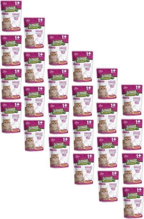 24 Adet 100 gr Kısır Kedi Biftekli Jel Mama