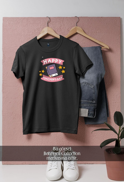 Oversize Öğretmenler Günü Kutlama Tasarımlı Unisex T-Shirt